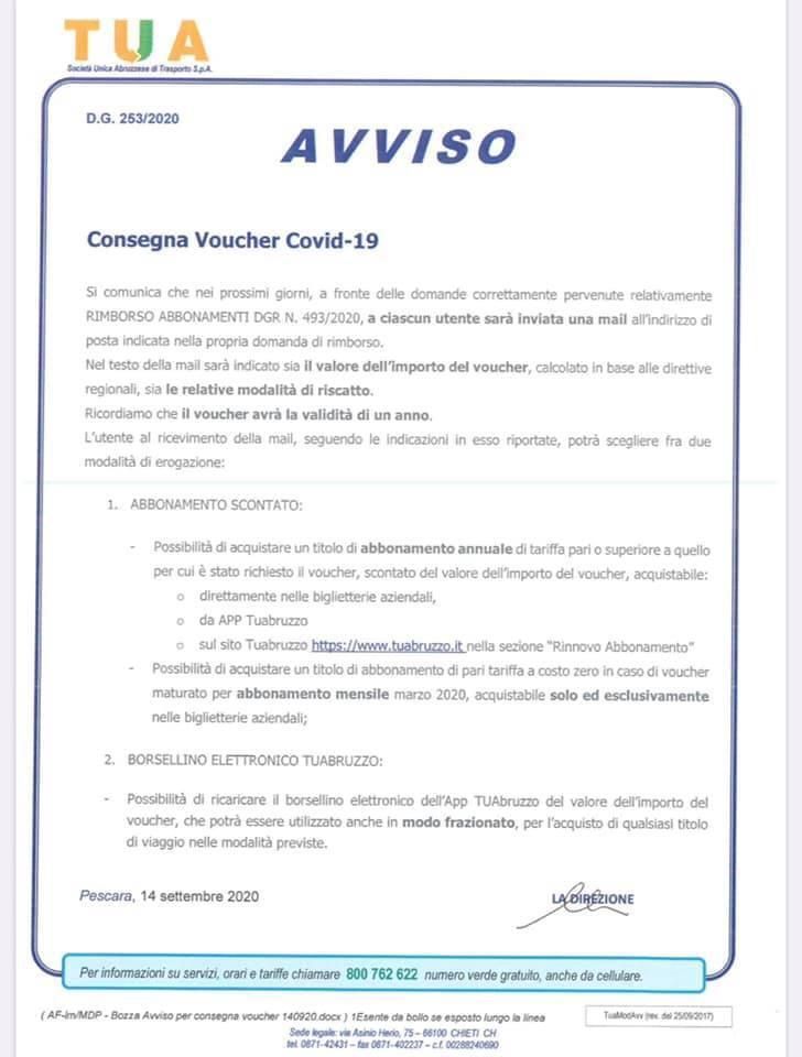 TUA - AVVISO CONSEGNA VOUCHER COVID-19